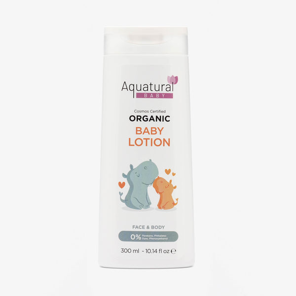 Aquatural Organic Baby Lotion - Plant-Based, Vegan & Gentle for Newborns & Babies | Cosmos Certified